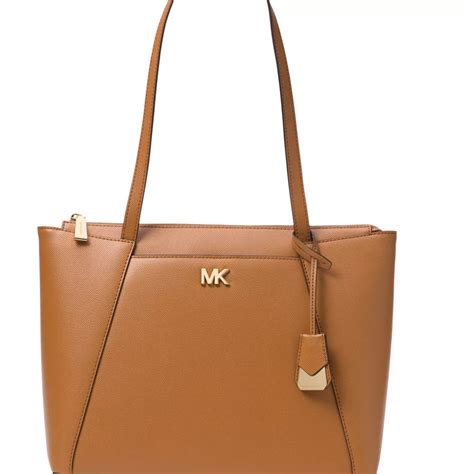 michael michael kors maddie east west top zip leather tote|Michael Kors Maddie Medium East West Tote .